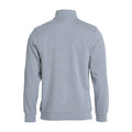 Grau meliert - Back - Clique - "Basic" Sweatshirt mit halbem Reißverschluss für Herren-Damen Unisex