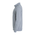 Grau meliert - Side - Clique - "Basic" Sweatshirt mit halbem Reißverschluss für Herren-Damen Unisex