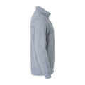 Grau meliert - Lifestyle - Clique - "Basic" Sweatshirt mit halbem Reißverschluss für Herren-Damen Unisex
