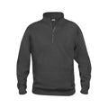 Anthrazit meliert - Front - Clique - "Basic" Sweatshirt mit halbem Reißverschluss für Herren-Damen Unisex