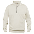 Helles Khaki - Front - Clique - "Basic" Sweatshirt mit halbem Reißverschluss für Herren-Damen Unisex