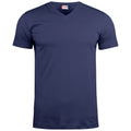 Dunkel-Marineblau - Front - Clique - "Basic" T-Shirt V-Ausschnitt für Herren-Damen Unisex