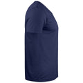 Dunkel-Marineblau - Side - Clique - "Basic" T-Shirt V-Ausschnitt für Herren-Damen Unisex