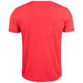 Rot - Back - Clique - "Basic" T-Shirt V-Ausschnitt für Herren-Damen Unisex