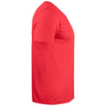 Rot - Side - Clique - "Basic" T-Shirt V-Ausschnitt für Herren-Damen Unisex