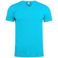 Türkis - Front - Clique - "Basic" T-Shirt V-Ausschnitt für Herren-Damen Unisex