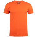 Blutorange - Front - Clique - "Basic" T-Shirt V-Ausschnitt für Herren-Damen Unisex