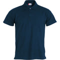 Dunkel-Marineblau - Front - Clique - Poloshirt für Kinder kurzärmlig