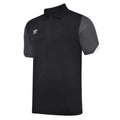 Schwarz-Weiß-Kohlen-Schwarz - Front - Umbro - "Total" Poloshirt für Kinder - Training