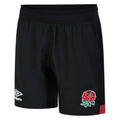 Schwarz - Front - England Rugby - "22-23 7s Alternate" Shorts für Kinder