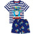Front - Thomas & Friends - Schlafanzug mit Shorts, Rundum bedruckt für Jungen