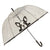 Front - X-brella Womens/Damen RegenschirmTransparent mit Hunde aufdruck.