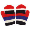 Rot-Marineblau - Front - Kinder Winter Handschuhe Magic mit Streifen