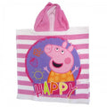 Front - Peppa Pig - Handtuch mit Kapuze "Happy", Baumwolle