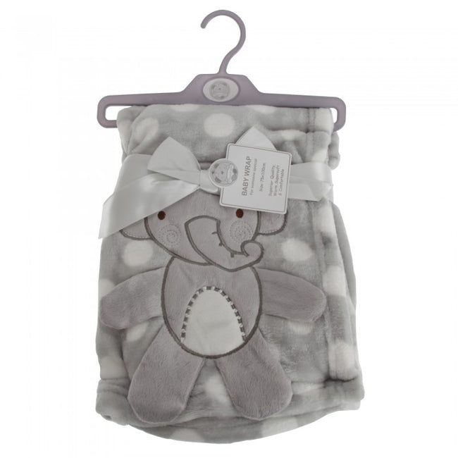 Front - Snuggle Baby Baby-Wickeltuch mit Elefanten-Design und Punktemuster