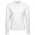 Front - Tee Jays Damen Luxury Stretch Longsleeve / Polo-Shirt, Langarm