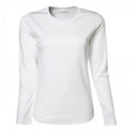Front - Tee Jays Damen Interlock Longsleeve / T-Shirt, Rundhalsausschnitt, Langarm