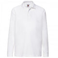 Front - Fruit of the Loom Kinder Polo Shirt, Langarm
