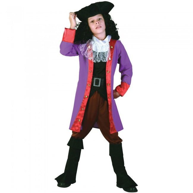 Front - Bristol Novelty Kinder Piratenkapitän-Kostüm mit Stiefelansätzen