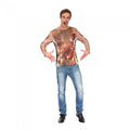 Front - Bristol Novelty Herren T-Shirt mit 3D-Zombie-Aufdruck, langärmlig