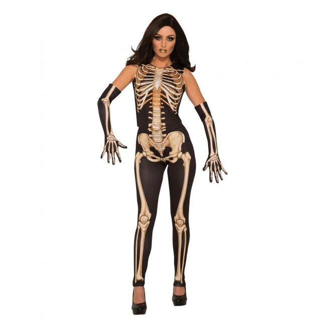 Front - Bristol Novelty Damen Skelett-Kostüm Lady Bones