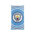 Blau-Weiß - Front - Manchester City FC Handtuch mit Puls-Design