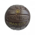 Braun - Back - Manchester City FC Retro Leder Ball
