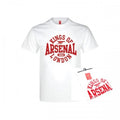 Weiß-Rot - Front - Arsenal FC Unisex Erwachsene Kings Of London T-Shirt