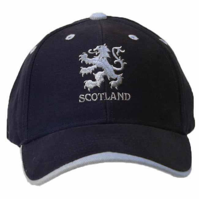 Front - Baseball Kappe mit Scotland Löwen Logo Stickerei
