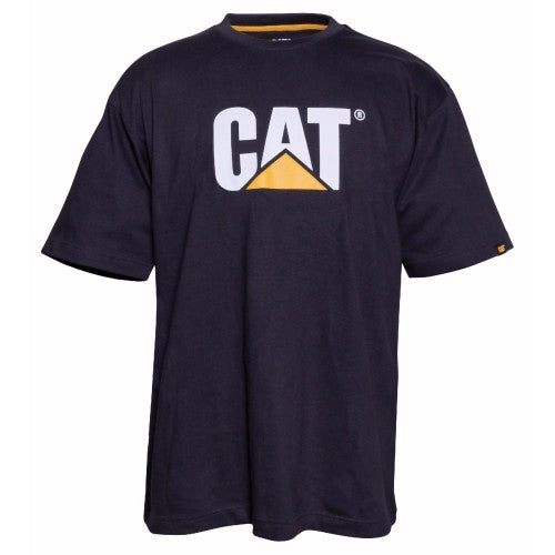 Front - Caterpillar Herren Kurzarm-T-Shirt mit CAT-Logo