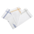 Front - Herren Taschentücher mit Streifen-Bordüre, 10 Stück