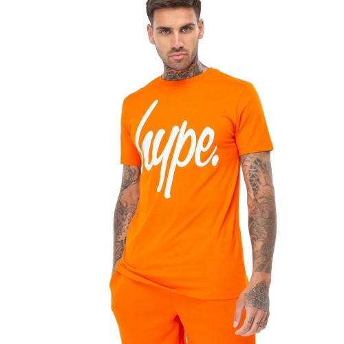 Front - Hype Herren T-Shirt mit Schriftzug-Aufdruck, kurzärmlig