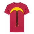 Rot - Front - Minecraft Jungen Pickaxe Design T-Shirt