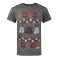 Front - Star Wars Herren Darth Vader Fair Isle Christmas T-Shirt