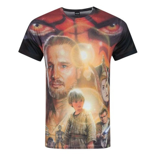 Front - Star Wars Herren Phantom Menace Sublimation T-Shirt