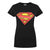 Front - Superman Damen Schild Logo T-Shirt