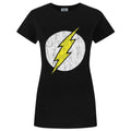 Front - Flash Damen Distress Logo T-Shirt