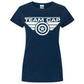 Front - Captain America Damen Civil War T-Shirt Team Cap