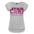 Front - Star Wars Damen Rogue One runder hinterer Saum T-Shirt