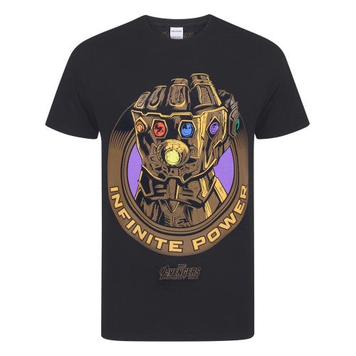 Front - Marvel Avengers Infinity War Herren T-Shirt mit Kampfhandschuh
