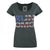 Front - Amplified Damen Run DMC T-Shirt mit USA-Strassstein-Design