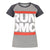 Front - Run DMC Damen Raglan-T-Shirt mit Logo