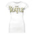 Front - Amplified Damen T-Shirt The Beatles, Logo, Weiß