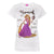 Front - Disney Damen Tangled T-Shirt mit Rapunzel