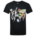 Front - Batman offizielles Herren Joker Graffiti T-Shirt