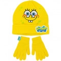 Front - SpongeBob SquarePants -  Jerseyware Hut- und Handschuh-Set für Kinder