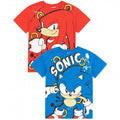 Front - Sonic The Hedgehog - T-Shirt für Kinder (2er-Pack)