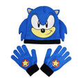 Front - Sonic The Hedgehog -  Jerseyware Hut- und Handschuh-Set für Kinder