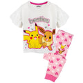 Front - Pokemon - "Besties" Schlafanzug mit langer Hose für Mädchen  Rüschen