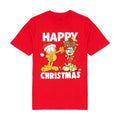 Front - Garfield - "Happy Christmas" T-Shirt für Herren